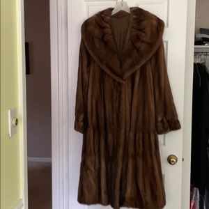 Long Brown Fur Coat